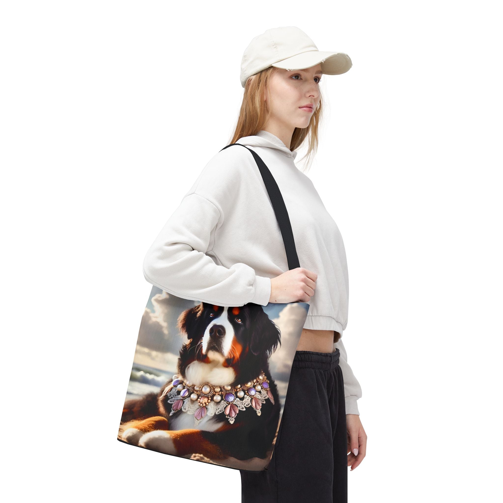 Bernese Mountain Dog Tote Bag | Beach Belle Dog Lover Gift