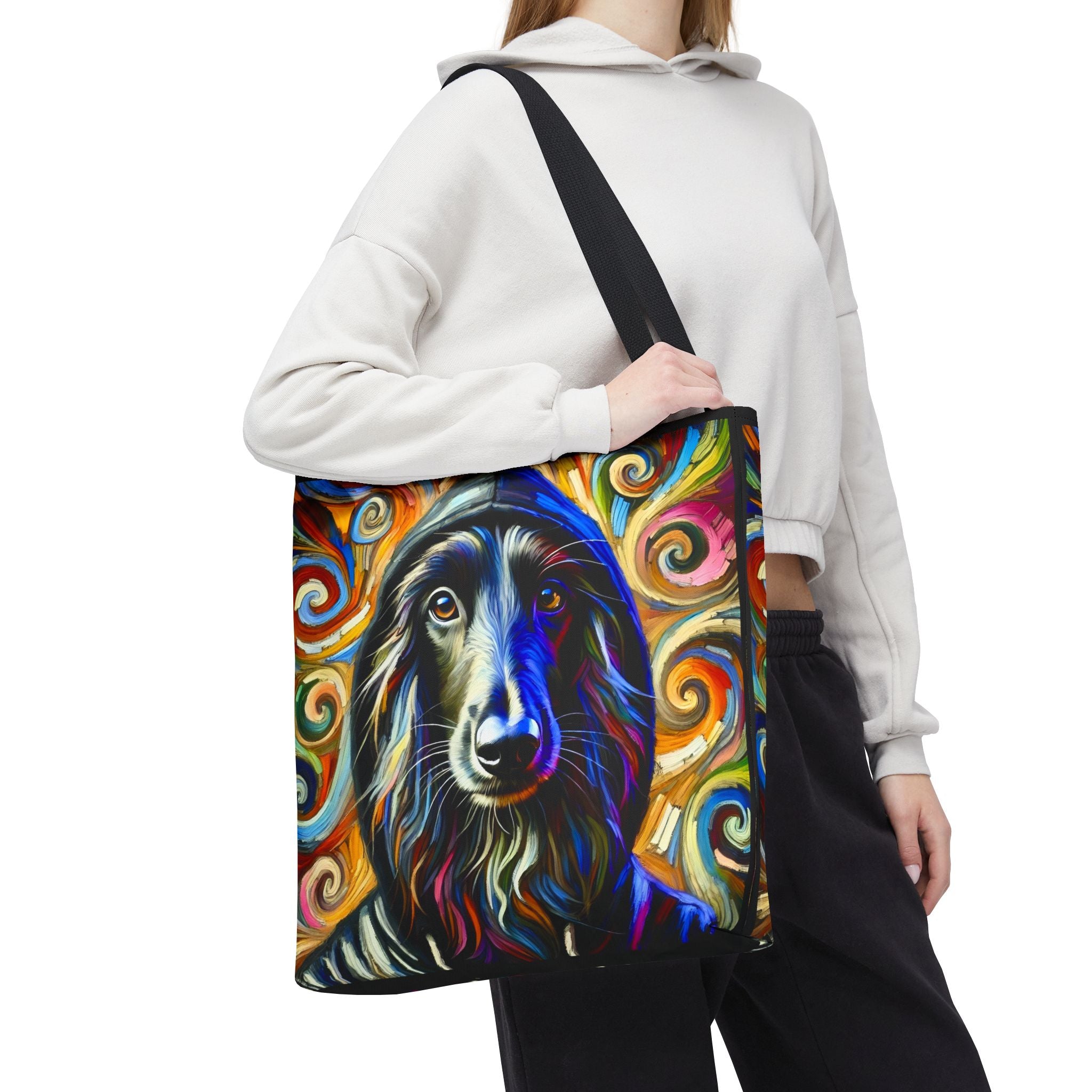 Afghan Hound Tote Bag | Hoodie Swirl Dog Lover Gift