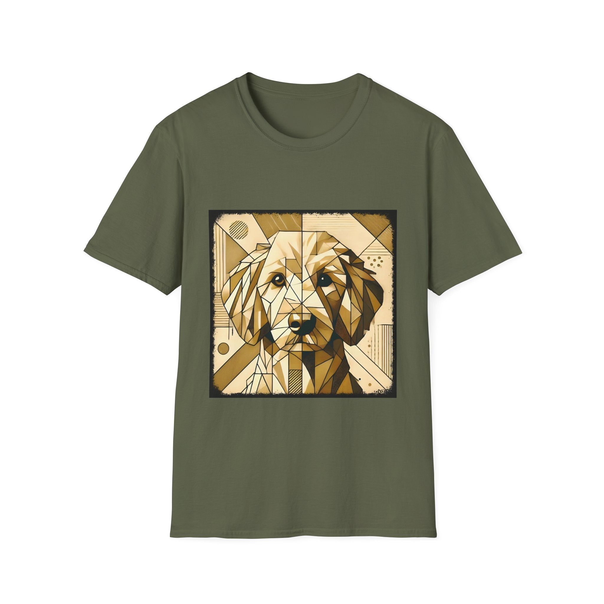 Golden Retriever Shirt | Golden Geometric Design