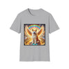 Akita Rainbow Bridge design dog lover unisex t-shirt in sport grey