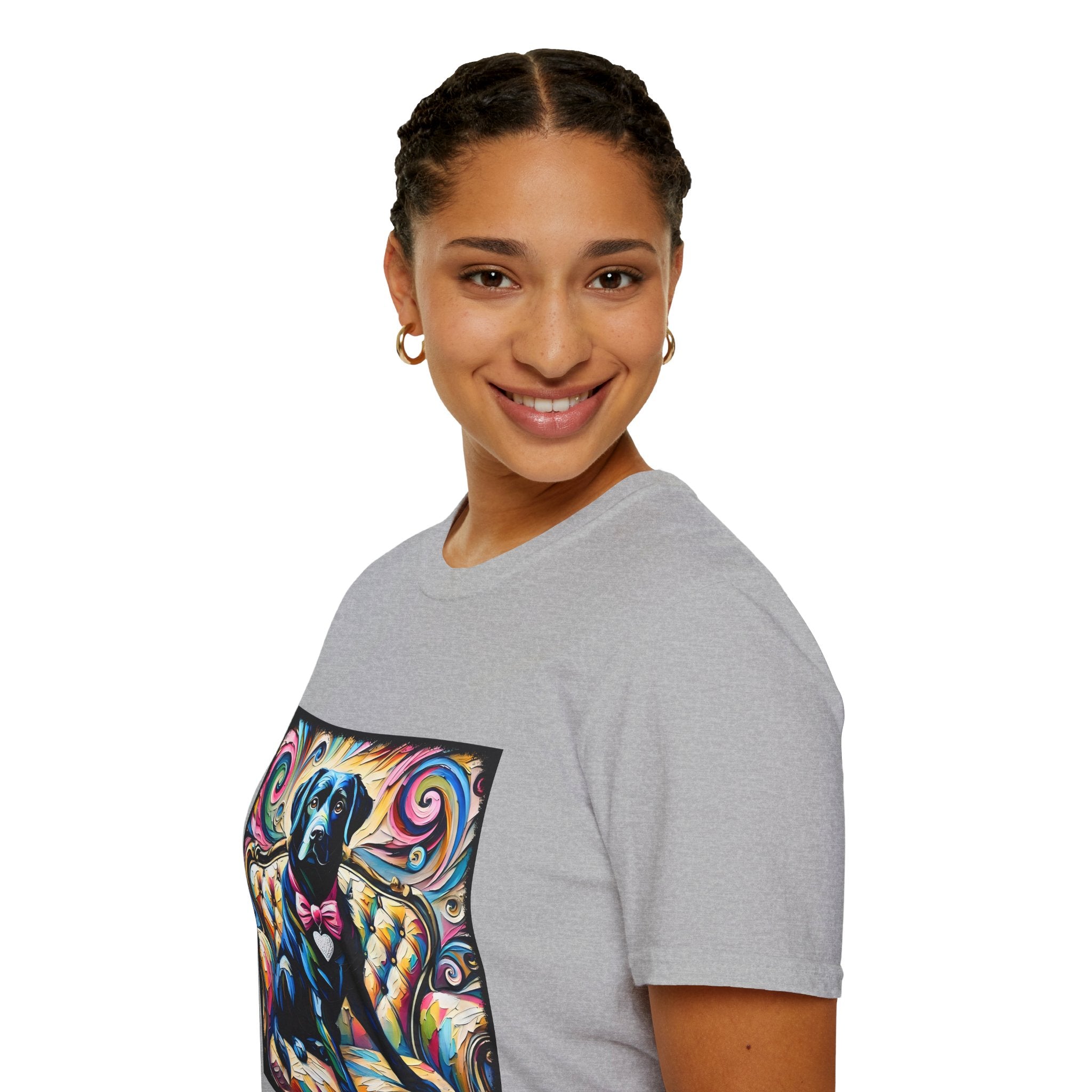 Labrador Retriever Pink Bow Swirl | Unisex Dog T-Shirt
