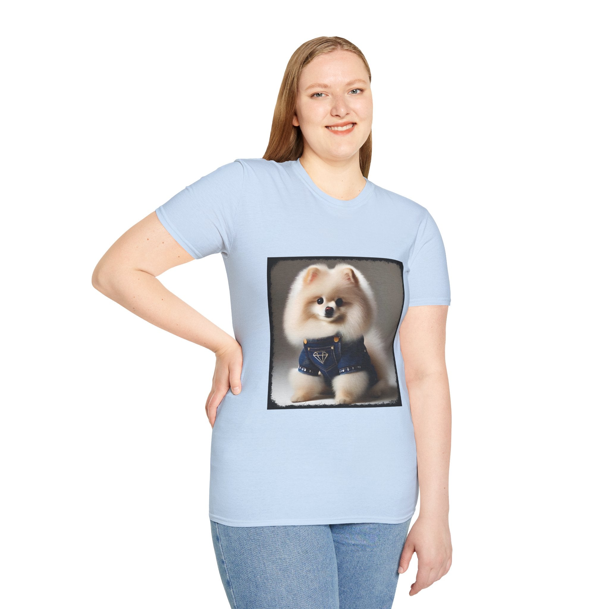 Pomeranian Pure Denim | Unisex Dog T-Shirt
