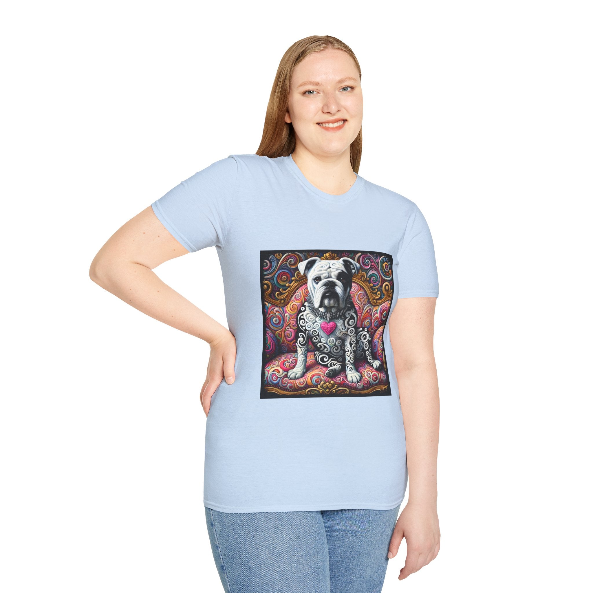 Bulldog Love Swirl | Unisex Dog T-Shirt