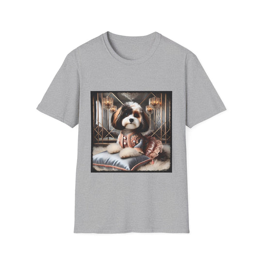 Cavapoo Posh Portrait design dog lover unisex t-shirt in sport grey