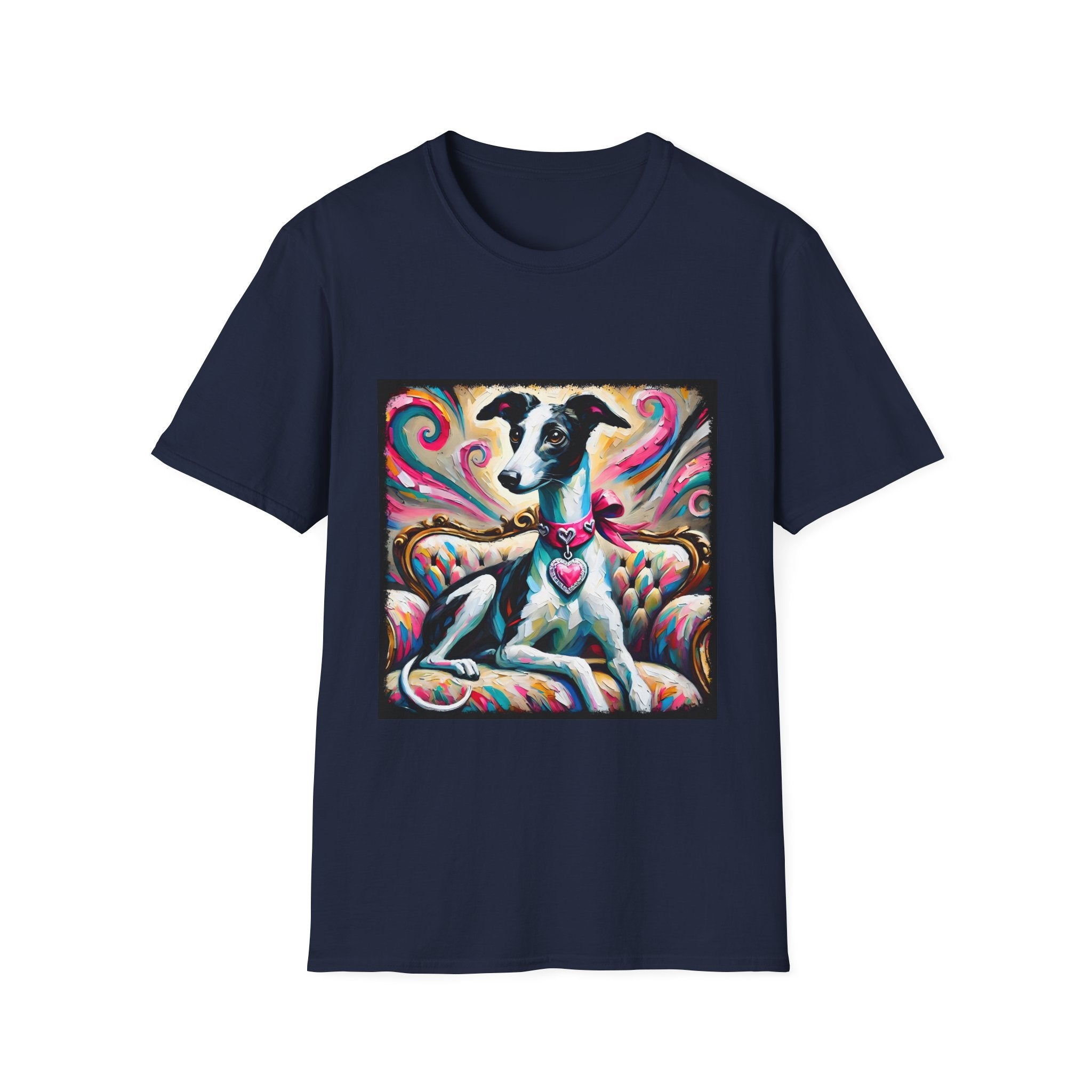 Greyhound Pink Heart Classic | Unisex Dog T-Shirt