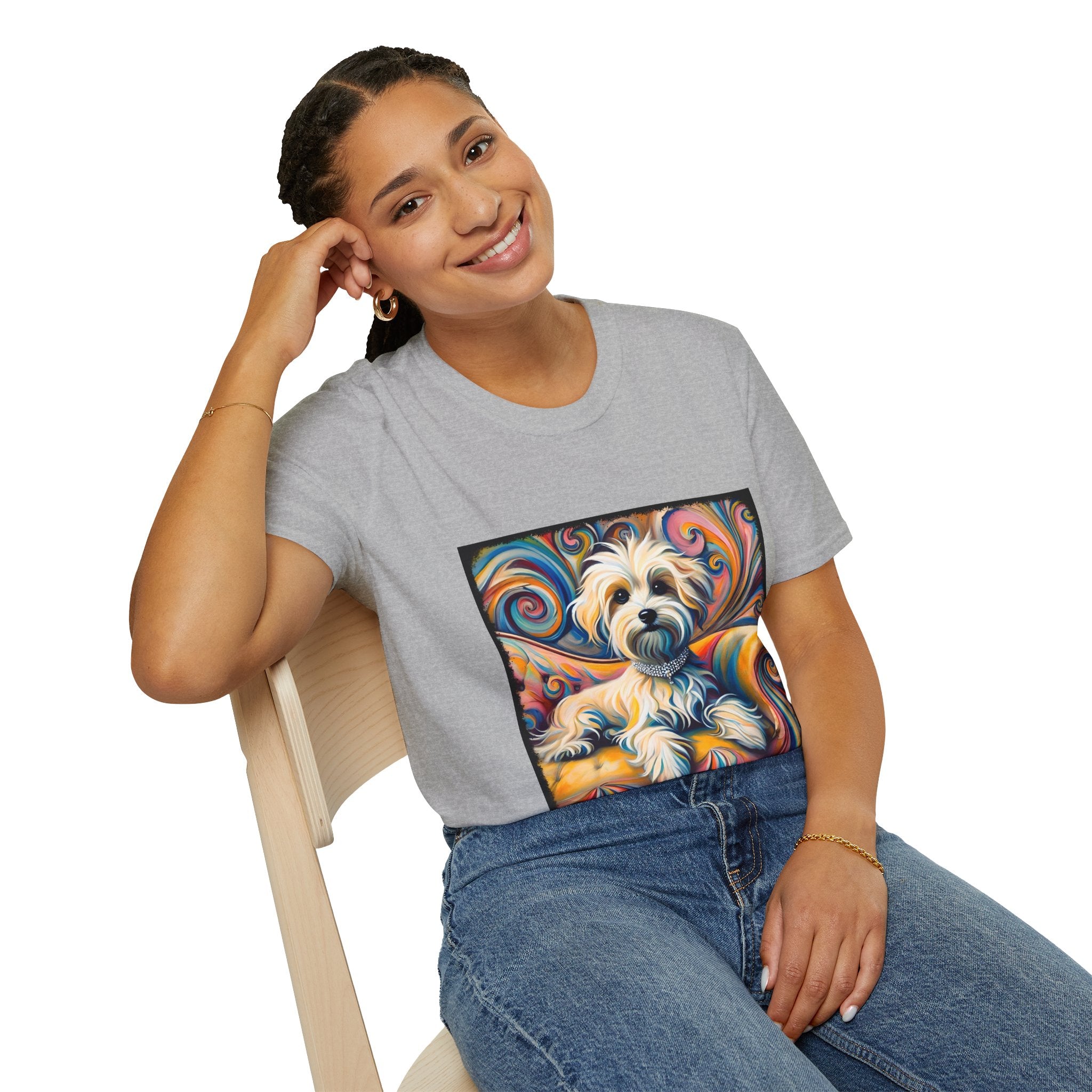 Havanese Whimsical Swirl |  Unisex Dog T-Shirt