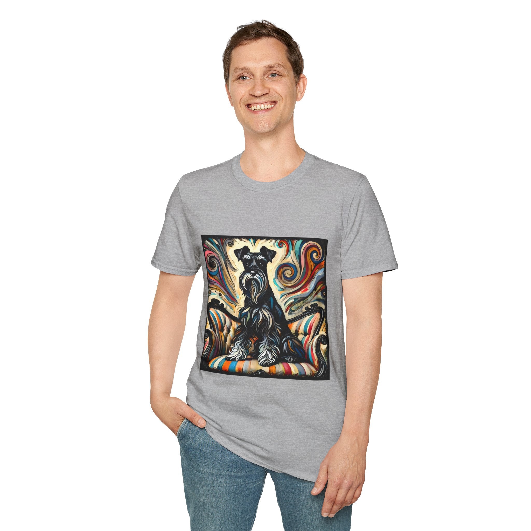 Schnauzer Vivid Swirl | Unisex Dog T-Shirt