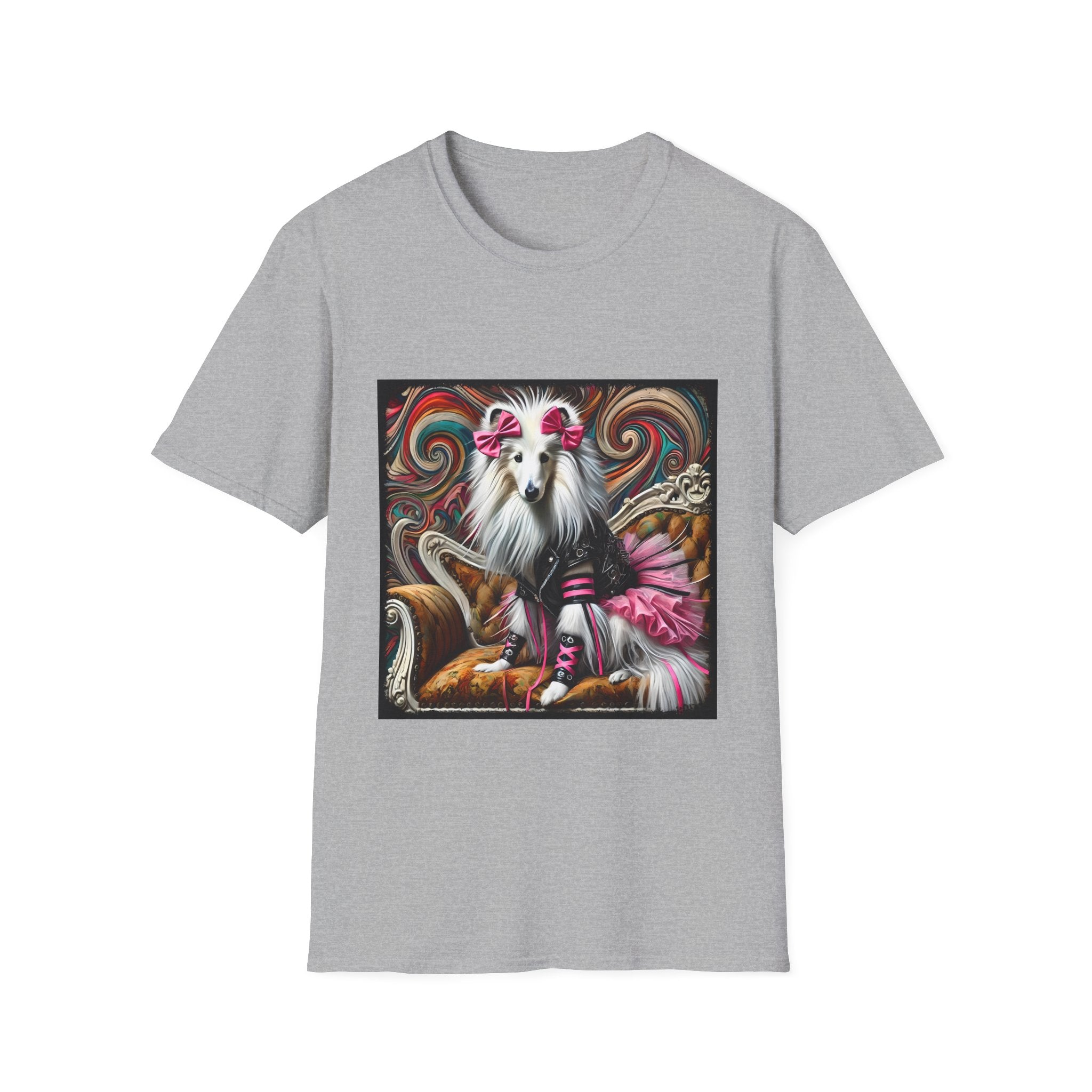 Collie Pink Rocker | Unisex Dog T-Shirt
