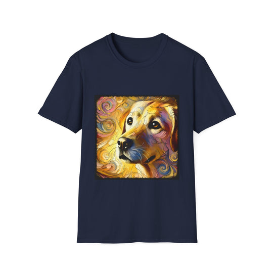 Golden Retriever Golden Swirl design dog lover unisex t-shirt in navy