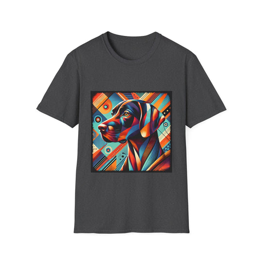 German Shorthaired Pointer Bold Geometric design dog lover unisex t-shirt in dark heather