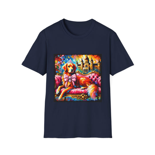 Golden Retriever Diamond Princess Classic design dog lover unisex t-shirt in navy
