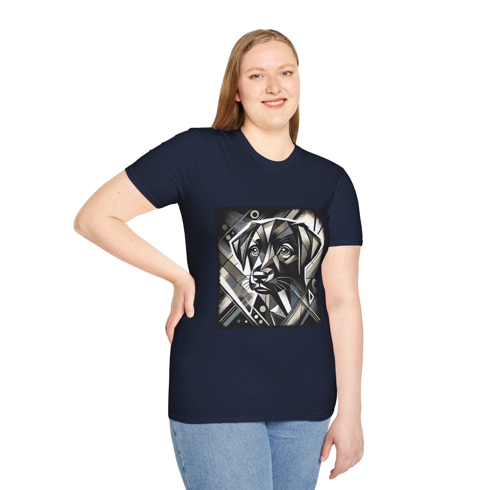 Labrador Retriever B&W Bold Geometric | Unisex Dog T-Shirt