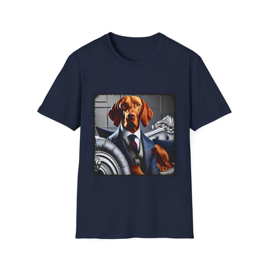 Vizsla Mister Fetch design dog lover unisex t-shirt in navy