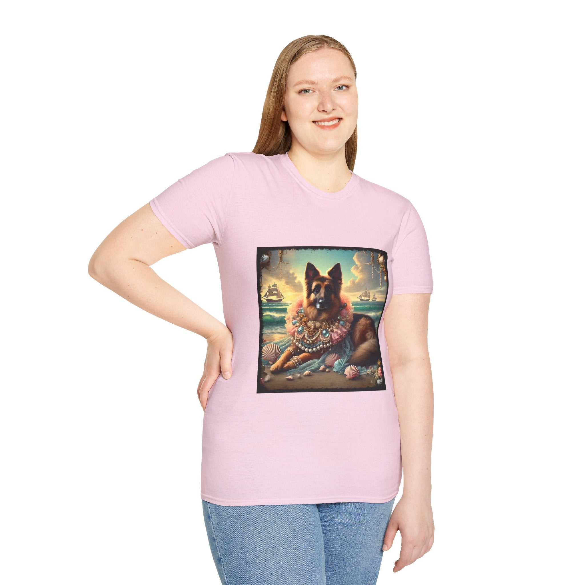 German Shepherd Seashell Siren | Unisex Dog T-Shirt