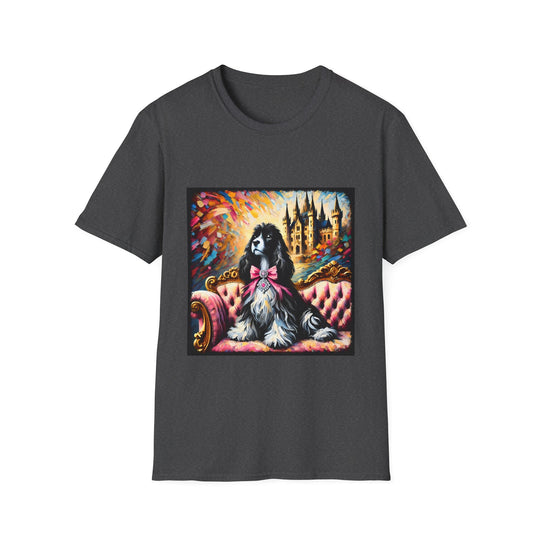 Cocker Spaniel Diamond Classic design dog lover unisex t-shirt in dark heather