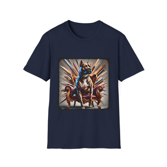 American Pit Bull Terrier Bold Burst design dog lover unisex t-shirt in navy