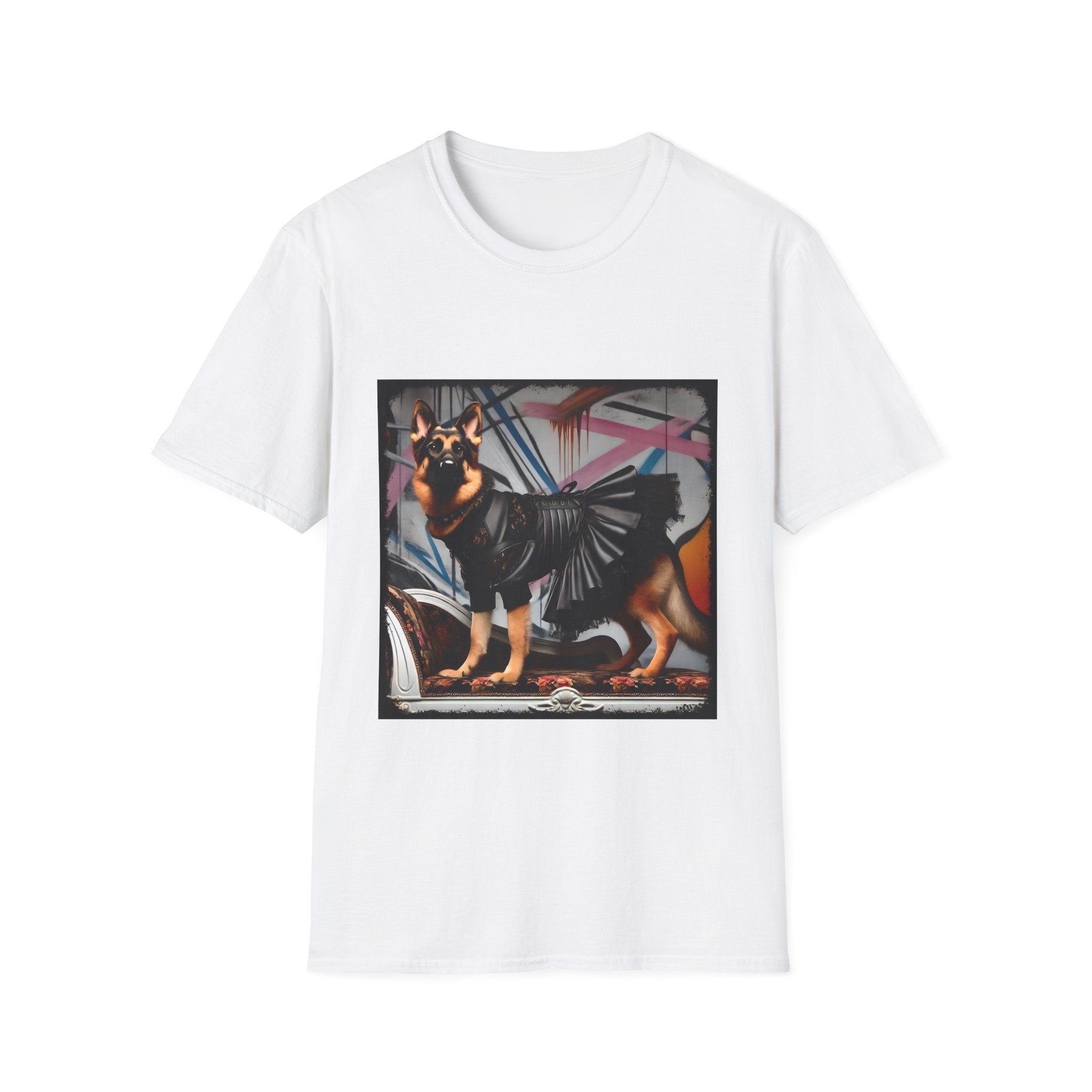 German Shepherd Leather Rebel | Unisex Dog T-Shirt