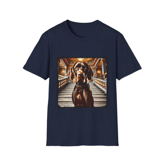 German Shorthaired Pointer Regal Lad design dog lover unisex t-shirt in navy
