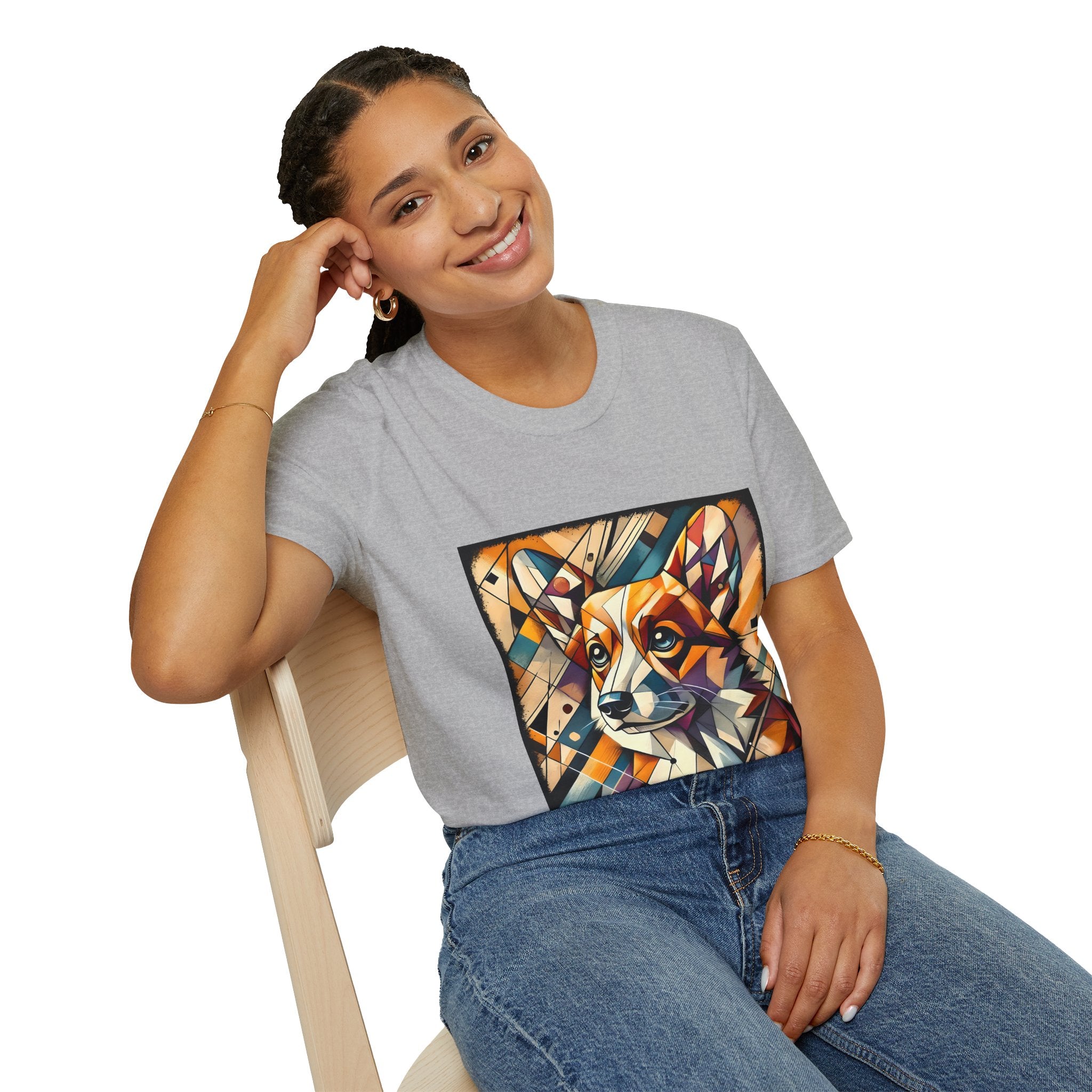 Pembroke Welsh Corgi Bold Geometric | Unisex Dog T-Shirt