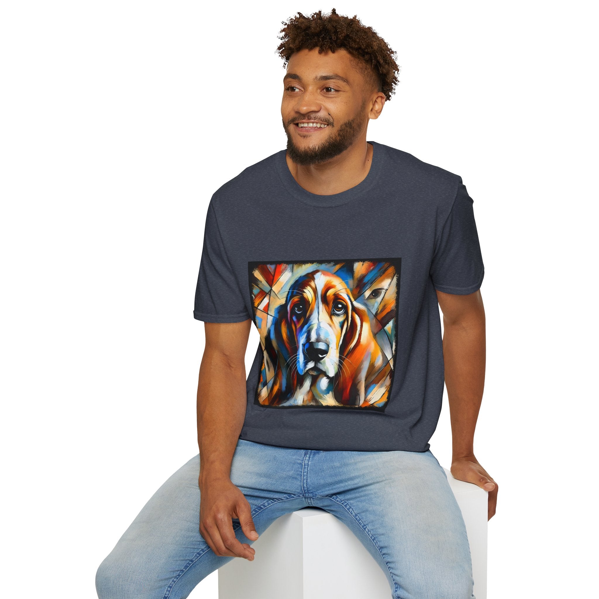 Basset Hound Bold Swirl | Unisex Dog T-Shirt