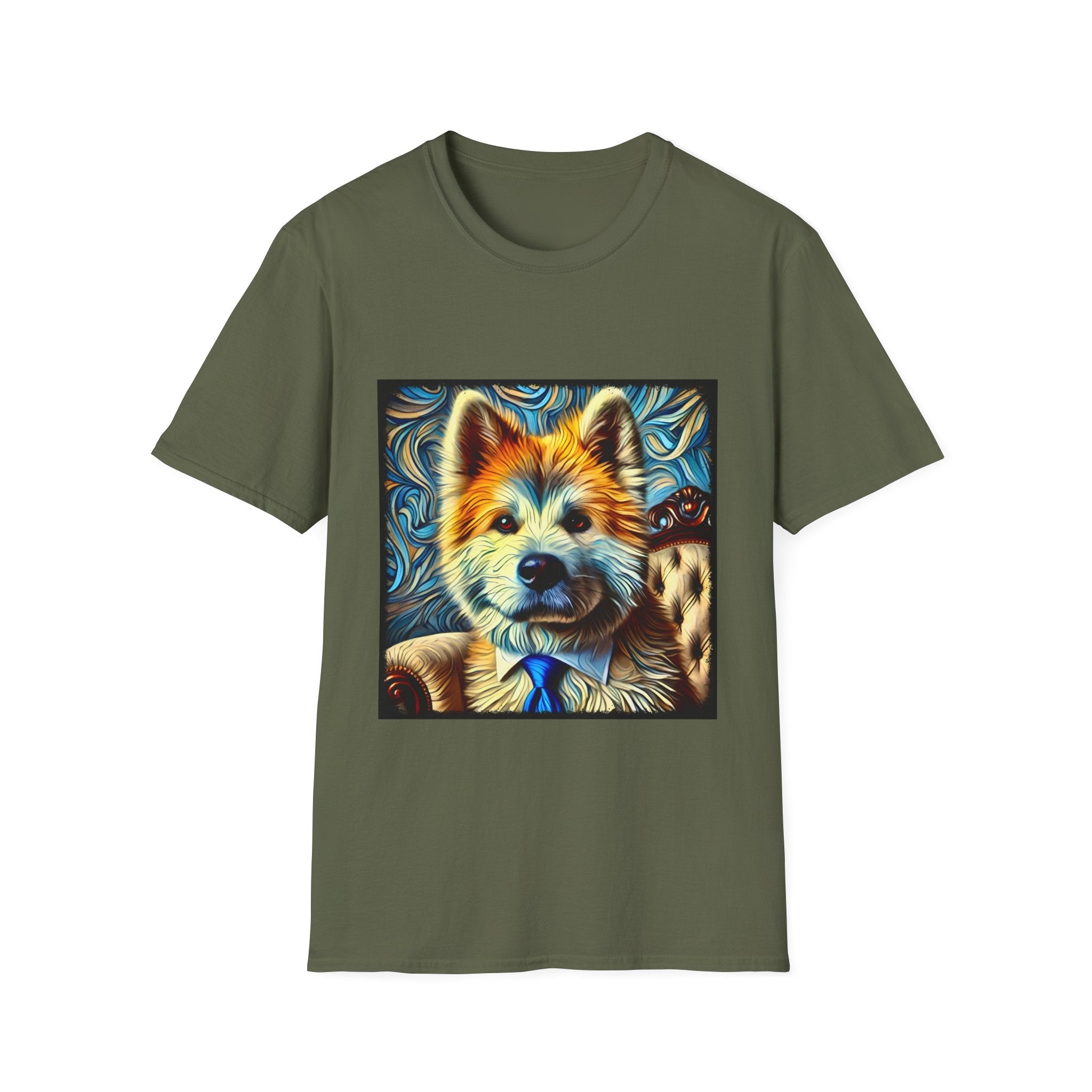 Akita Shirt | Bold Gentleman Swirl Dog Lover Tee