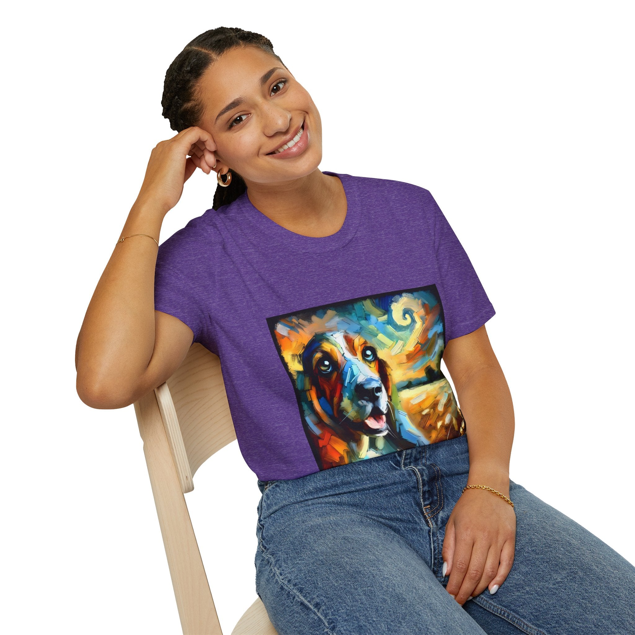 Basset Hound Sun Swirl | Unisex Dog T-Shirt