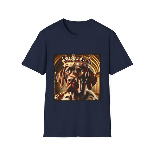 German Shorthaired Pointer Royal King design dog lover unisex t-shirt in navy