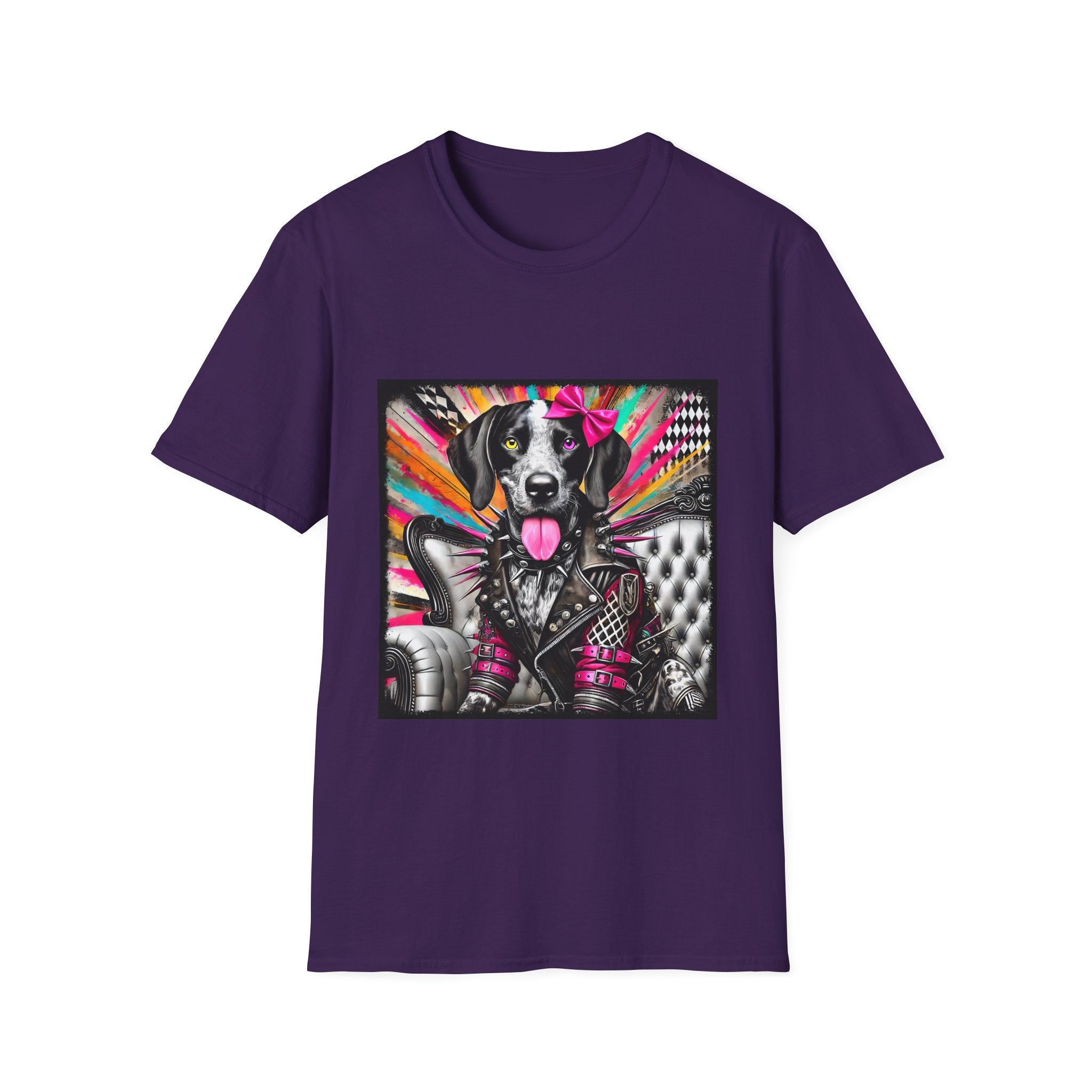 German Shorthaired Pointer Multicolor Rocker | Unisex Dog T-Shirt