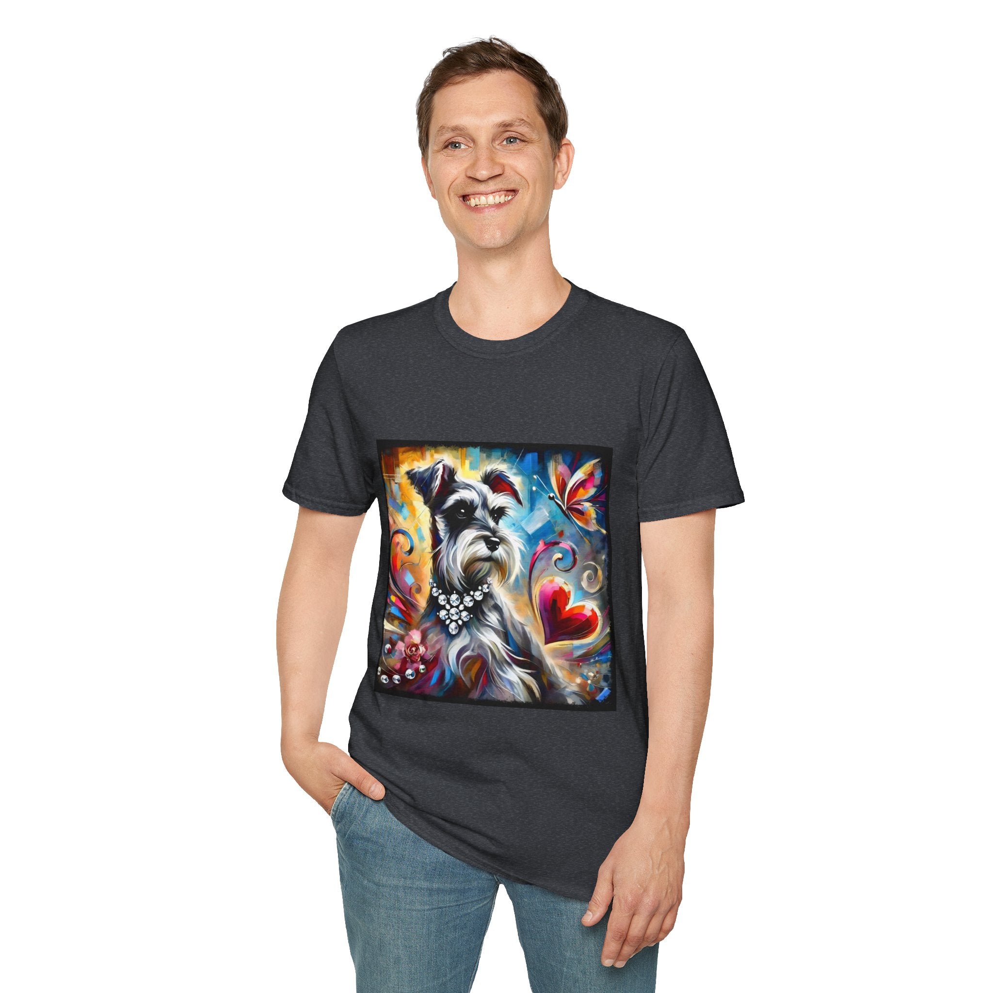 Schnauzer Bold Butterfly Classic | Unisex Dog T-Shirt