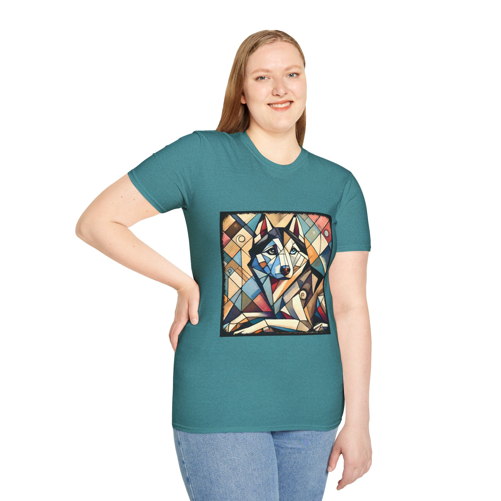 Siberian Husky Glass Geometric | Unisex Dog T-Shirt