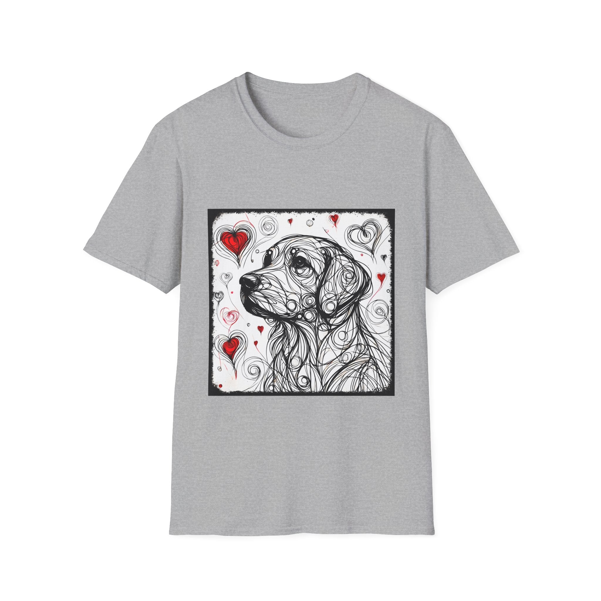 Golden Retriever Shirt | Bold Heart Sketch Dog Lover Tee