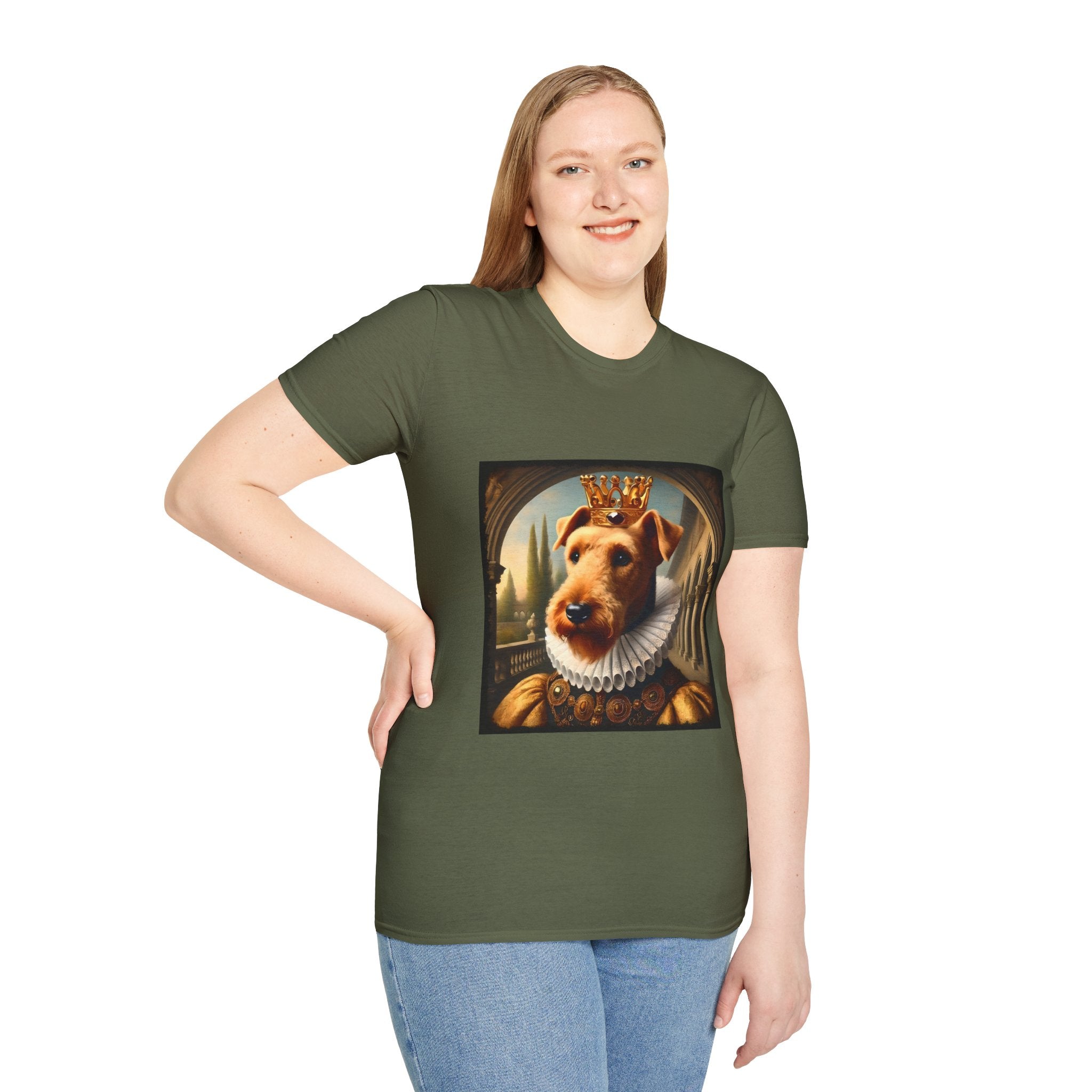 Airedale Terrier Crowned Gent design dog lover unisex t-shirt