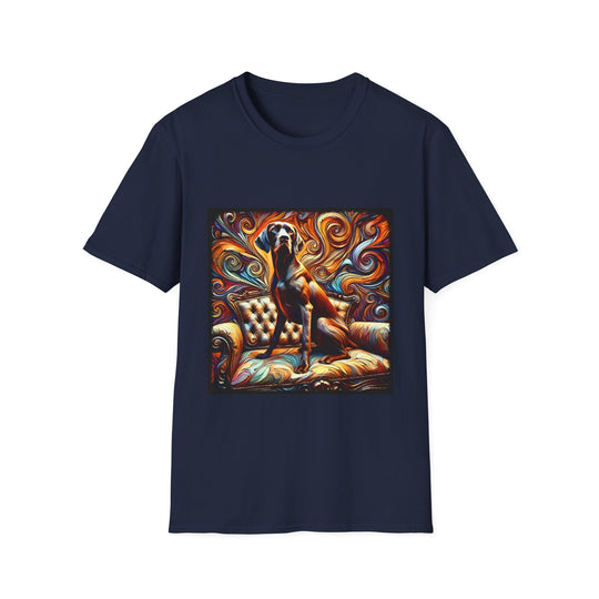 German Shorthaired Pointer Fire Swirl design dog lover unisex t-shirt in navy