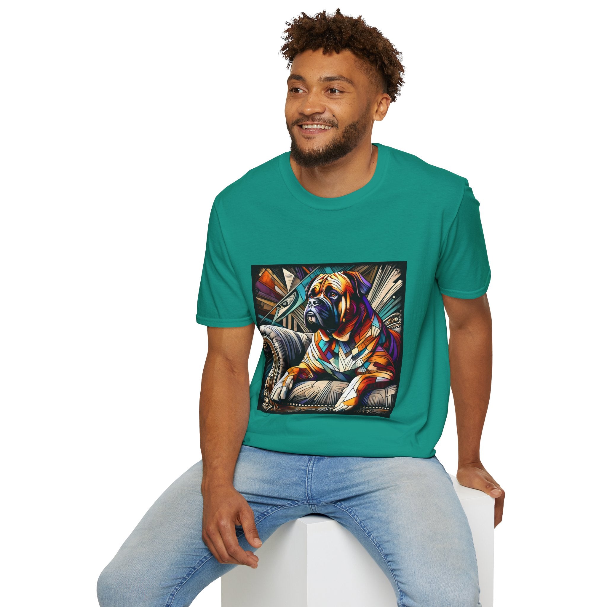 Bullmastiff Vivid Geometric | Unisex Dog T-Shirt