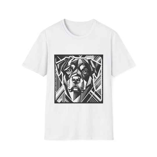 Rottweiler Geometric design dog lover unisex t-shirt in white