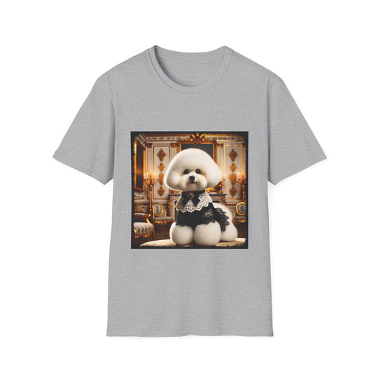 Bichon Frise Posh Paw design dog lover unisex t-shirt in sport grey