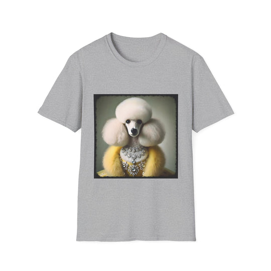 Poodle Queen Bee design dog lover unisex t-shirt in sport grey