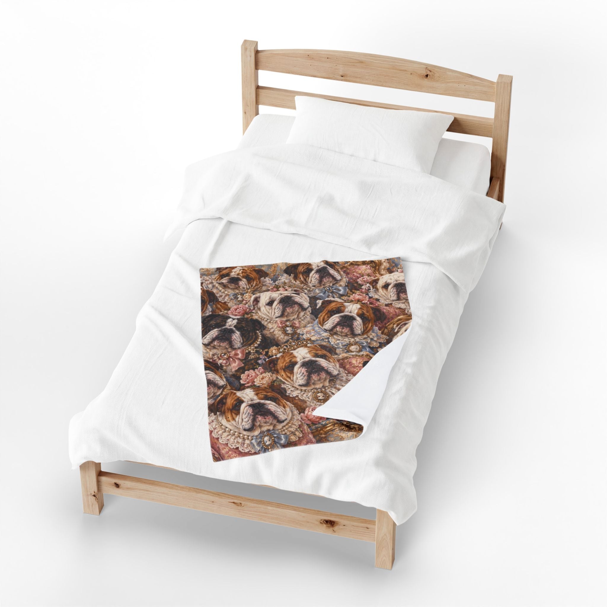 Bulldog Blanket | Rococo Royalty Dog Lover Gift