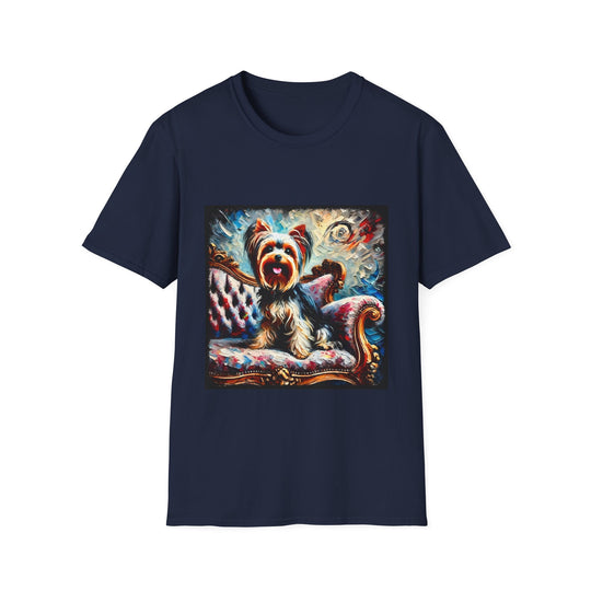 Yorkshire Terrier Happy Classic design dog lover unisex t-shirt in navy