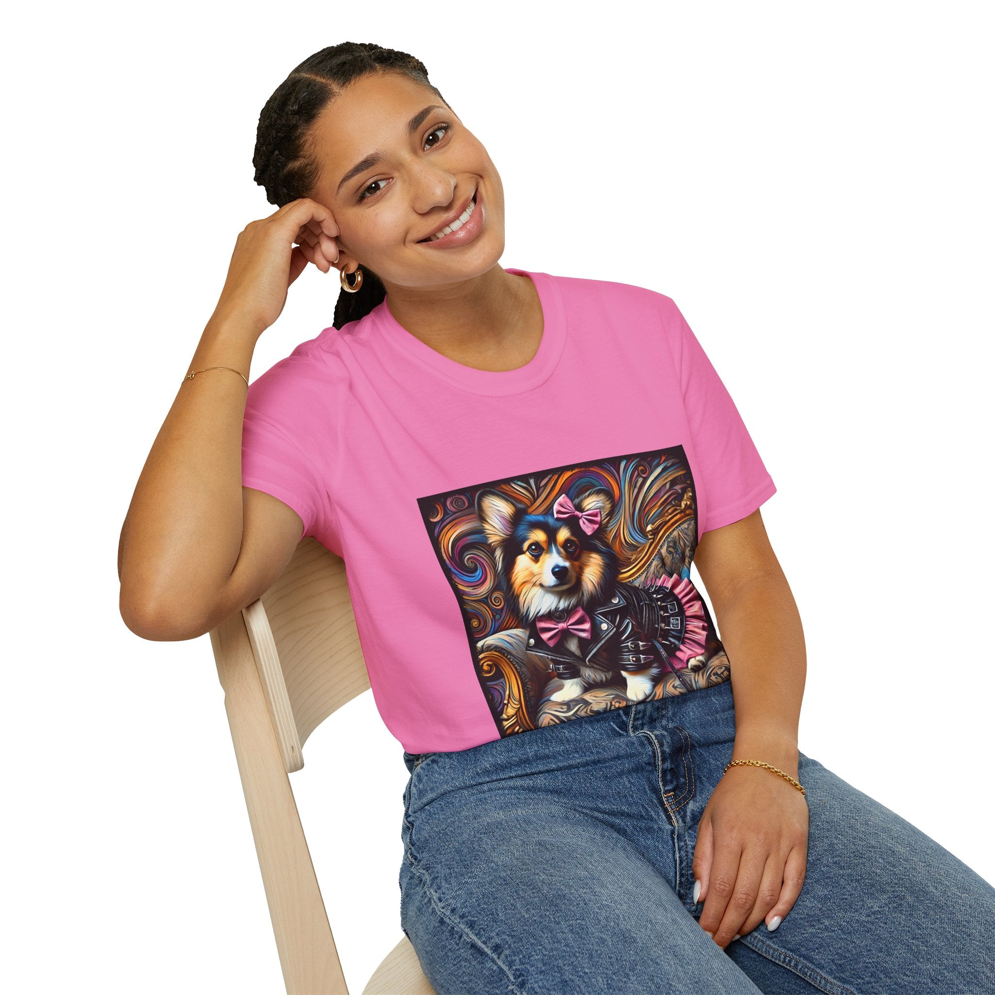 Pembroke Welsh Corgi Edgy Rocker II | Unisex Dog T-Shirt