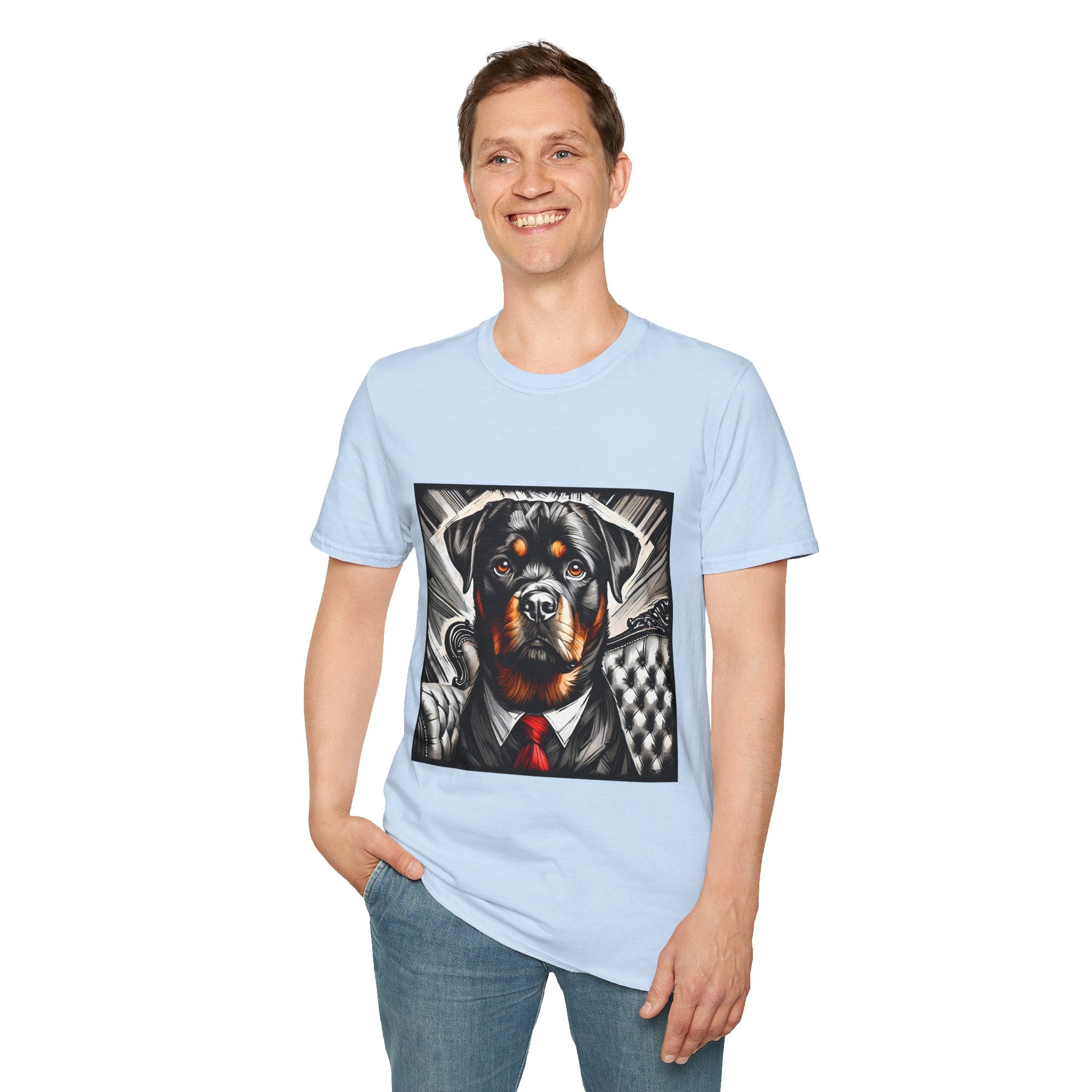 Rottweiler B&W Bold Eyes | Unisex Dog T-Shirt