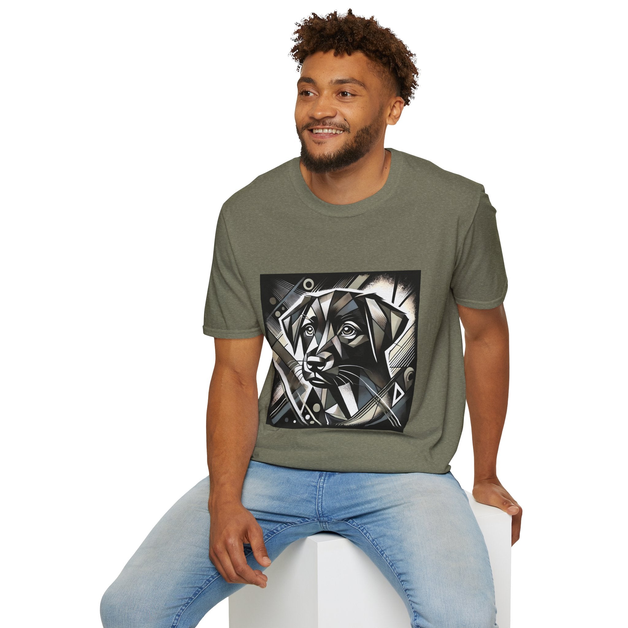 Labrador Retriever B&W Bold Geometric | Unisex Dog T-Shirt