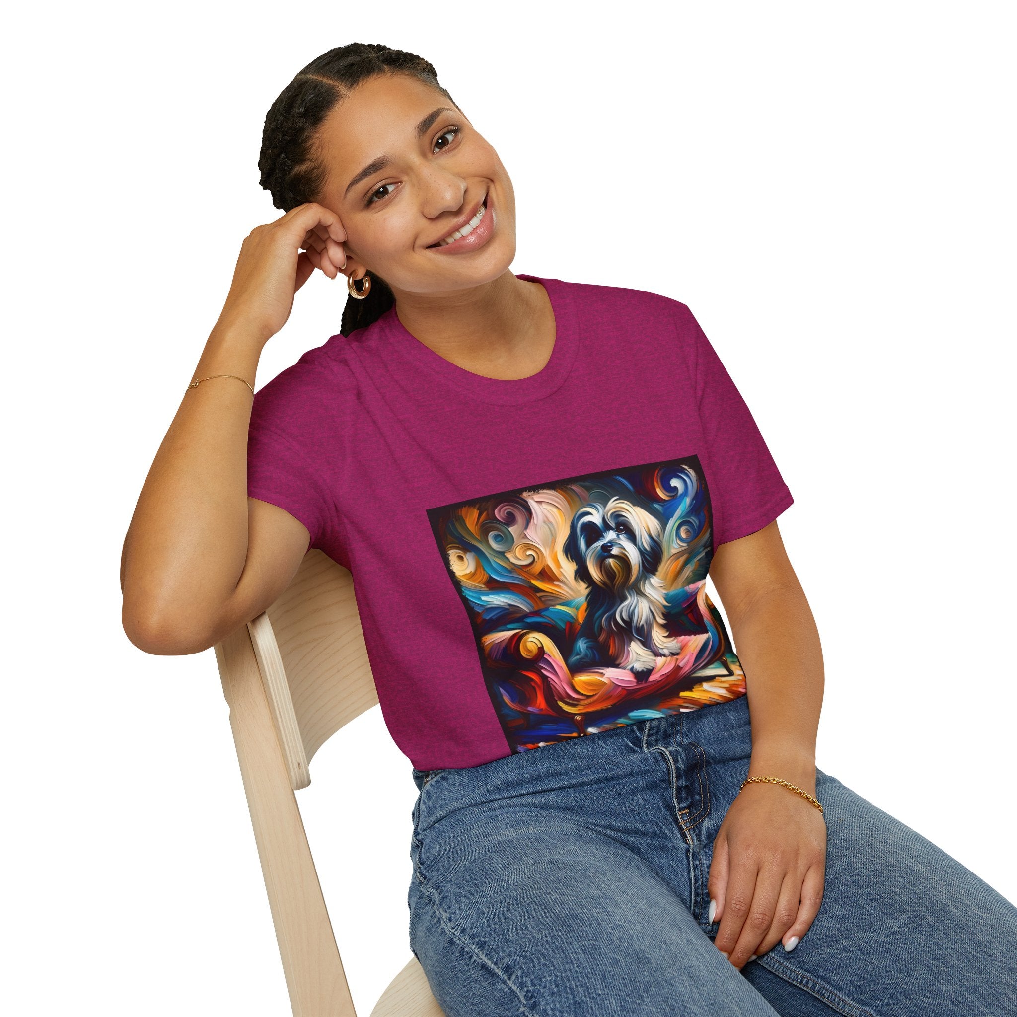Havanese Blaze Swirl |  Unisex Dog T-Shirt