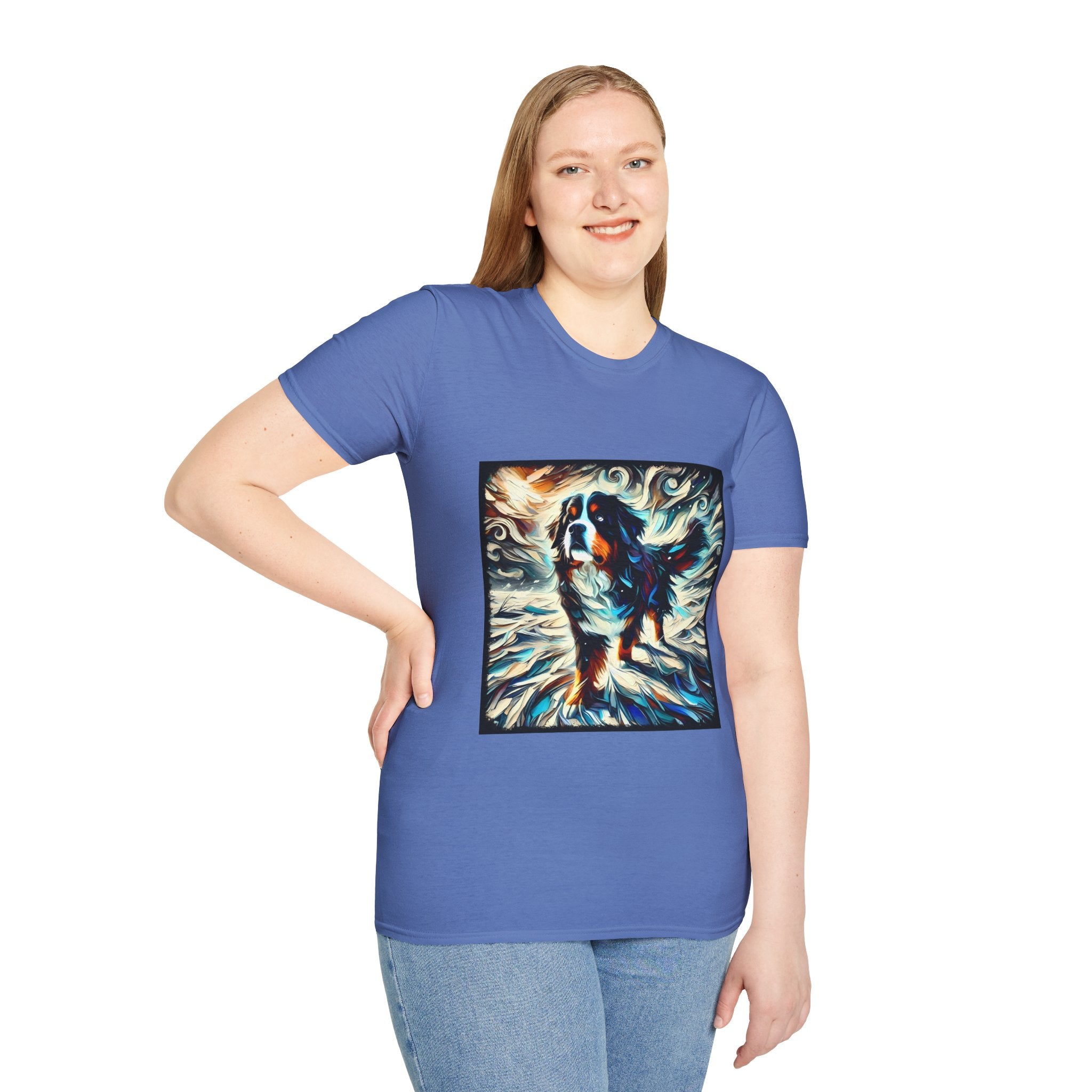 Bernese Mountain Dog Snow Swirl | Unisex Dog T-Shirt
