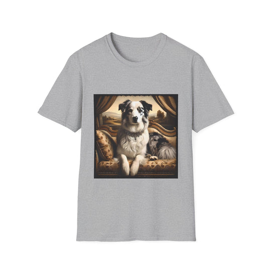 Border Collie Diamond Diva design dog lover unisex t-shirt in sport grey