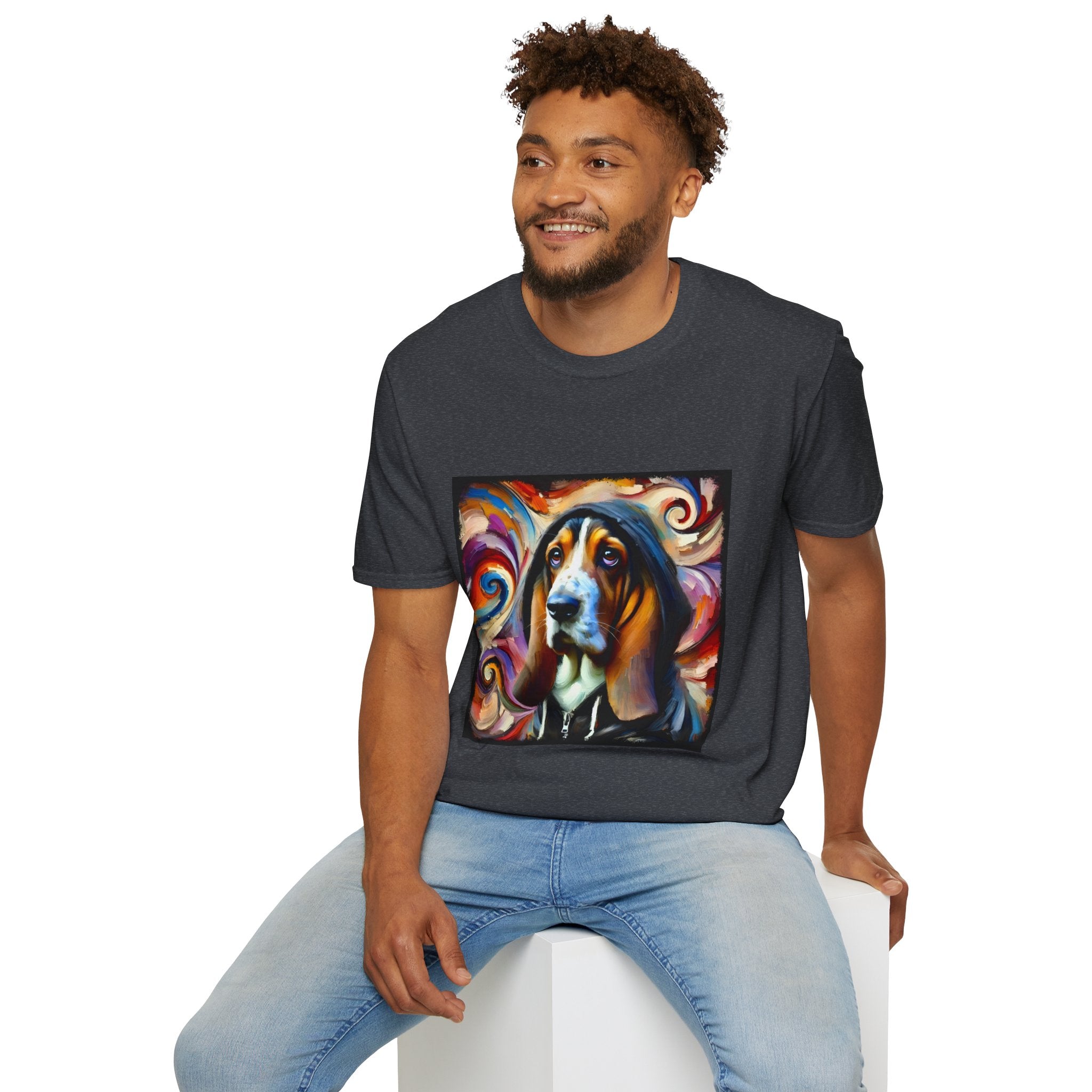 Basset Hound Hoodie Swirl | Unisex Dog T-Shirt