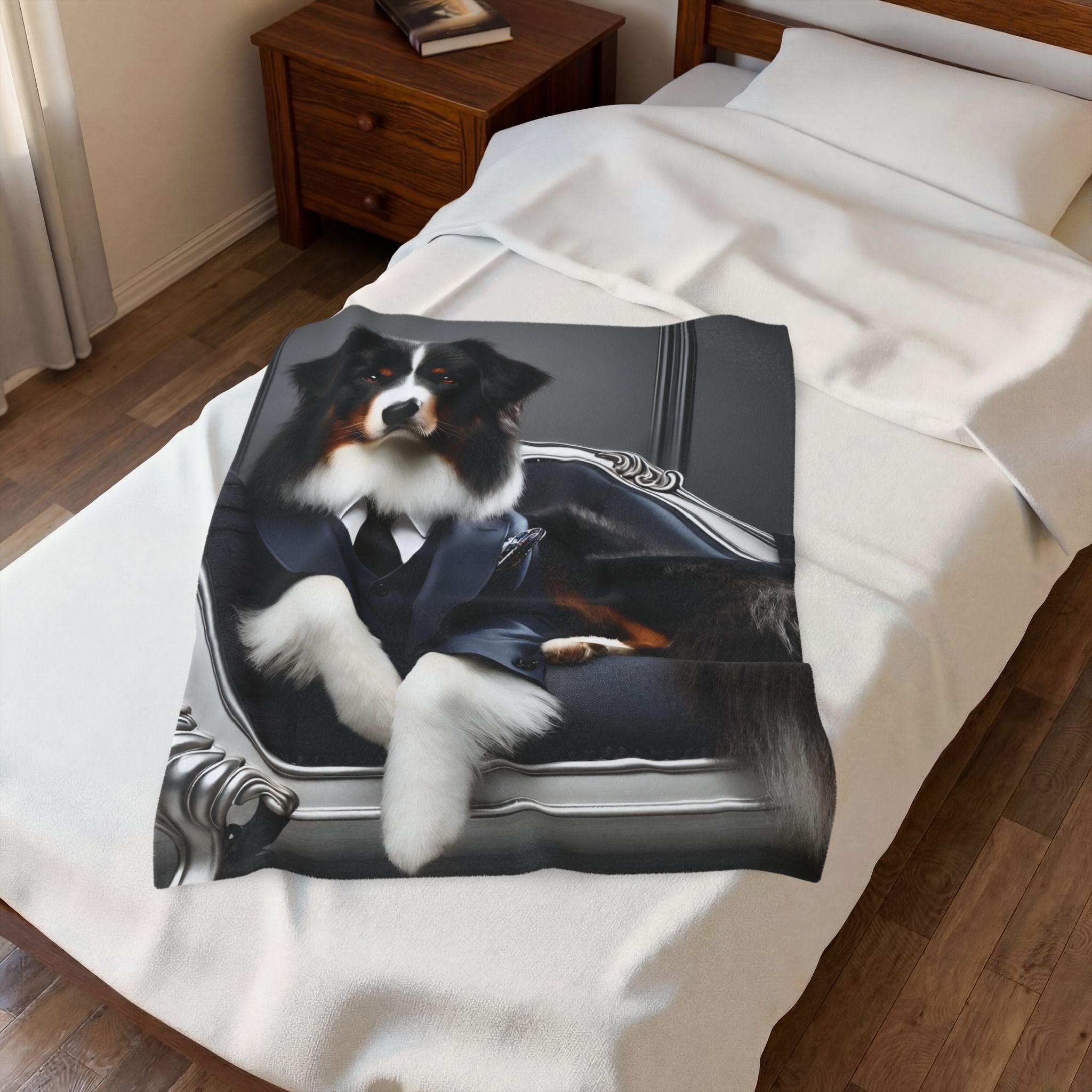 Australian Shepherd Blanket | Debonaire Dude Dog Lover Gift