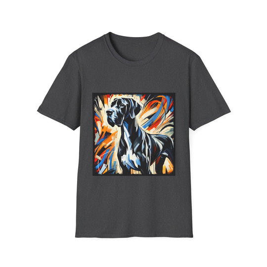 Great Dane Bold Classic design dog lover unisex t-shirt in dark heather