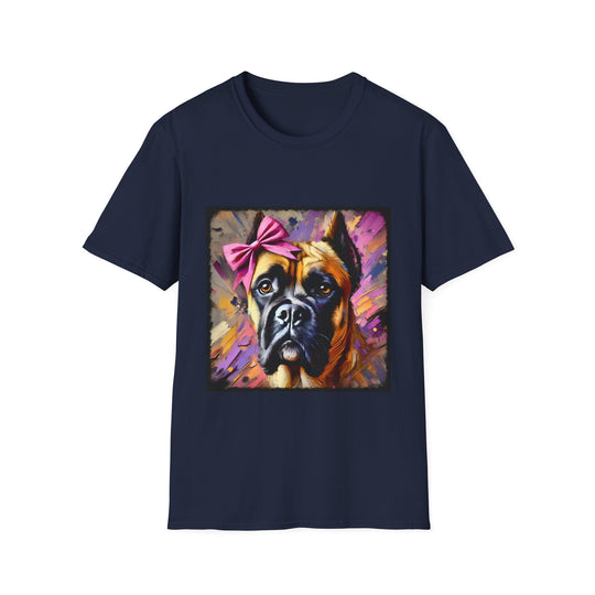 Cane Corso Pink Bow Classic design dog lover unisex t-shirt in navy