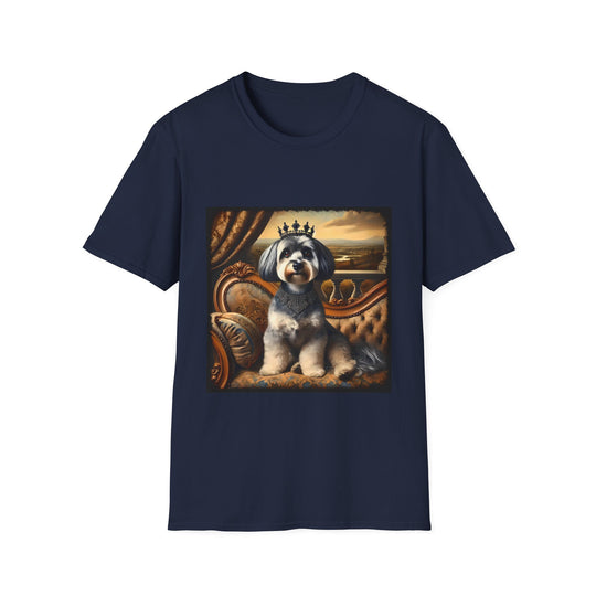 Havanese Royal Princess design dog lover unisex t-shirt in navy